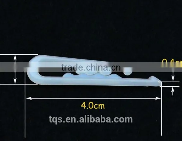 Cheap With Teeth U-shape Semitransparent Shirt Packing Plastic Clips photo-4