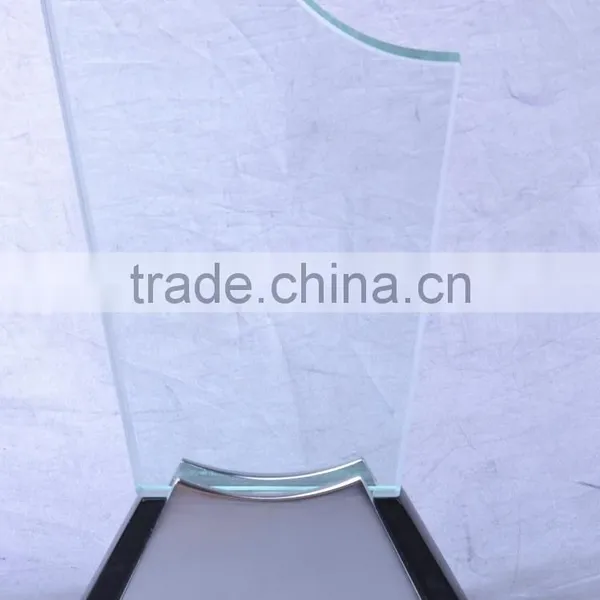 Factory Wholesale Customized Engraving Crystal Glass Trophy For Wooden Base Trophy KC-07 photo-2