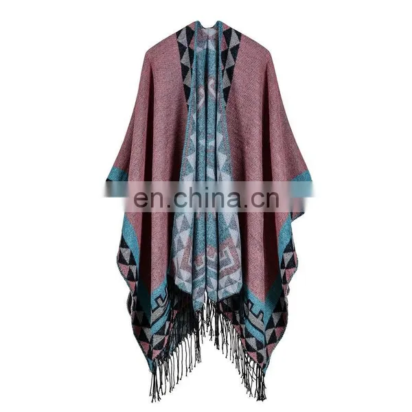 Lady Tassels Cashmere Shawls Thickening Cloaks photo-3