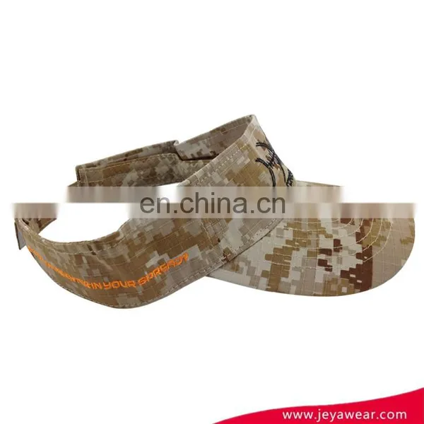 Outdoor Activities Camo Pattern Cool Visor Caps With Fish Skull Logo 2D Embroidery photo-5