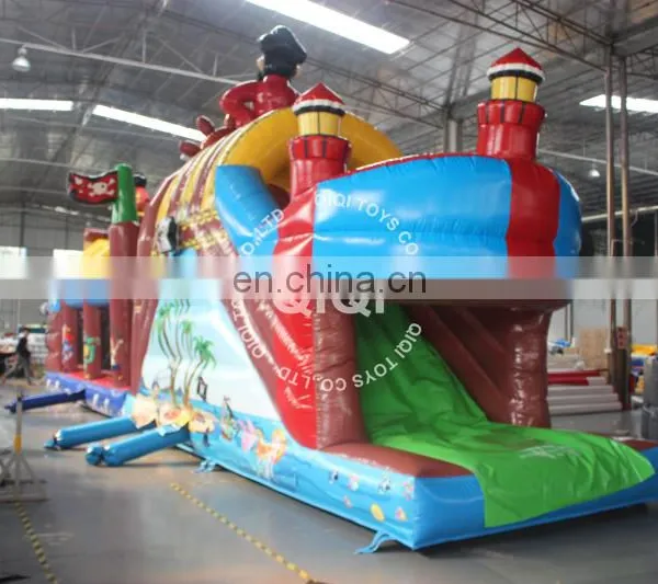 Pirate Ship Obstacle Course Inflatable Challenge, Slide Bouncy Obstacle Course photo-2