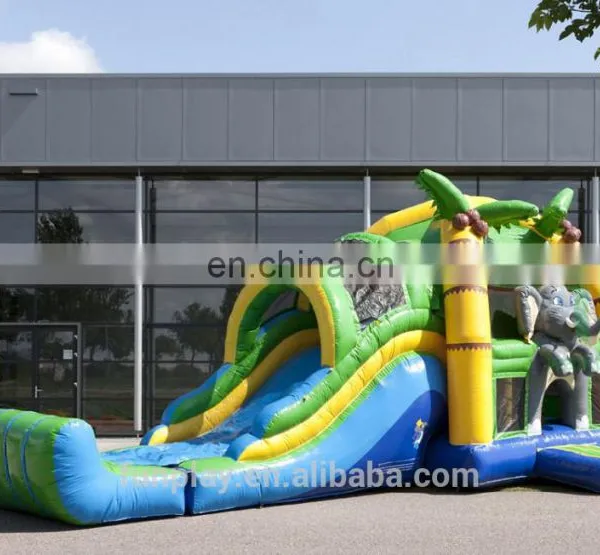 HI Promotion!! Elephant Inflatable Bouncer With Water Slide, Kids Slide Bouncer Pool photo-3