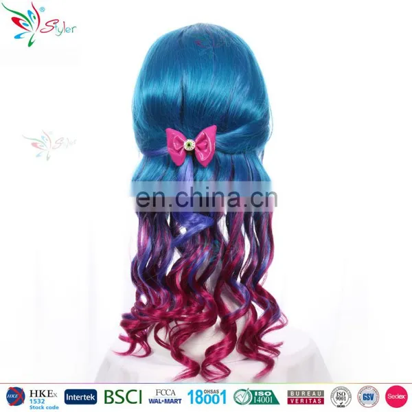 top fashionable synthetic hair deep purple wig cosplay anime wigs