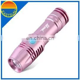 OEM Factory Aluminum Material D cell Battery Powered 10watt led super bright flashlight zooming