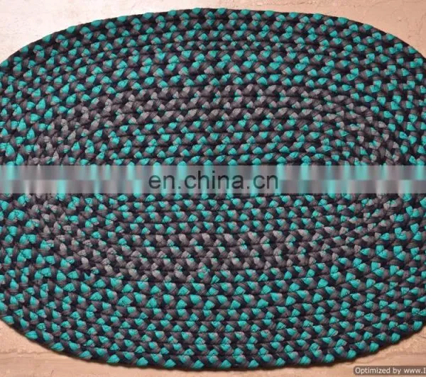 Ethnic Designer Braided Door Mat Handmade Rug/Carpet Reversible Embroidered Door Mat photo-2