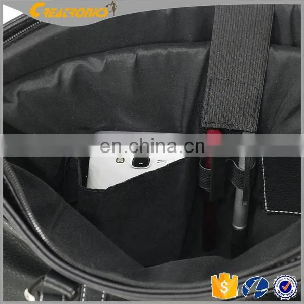Lady Black Tote Bags With Custom Printed Logo Women's Handbags Leather Custom Tote Bag Cross Felt Leather Laptop Bag photo-4