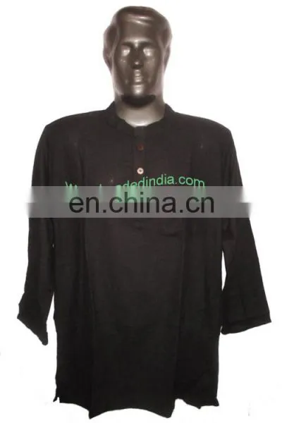 Full Sleeve Long Khadi Yoga Kurta, Size : Chest 46 x Height 34 Inches (medium, Also Available Large, Extra Large) photo-5