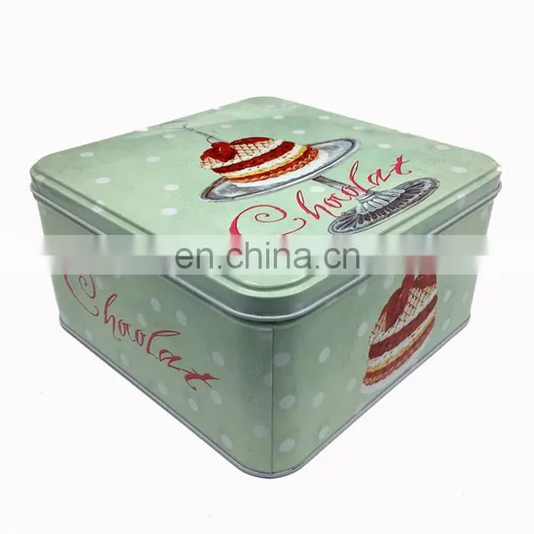 Custom Square Small Gift Metal Chocolates Biscuits Cookies Cake Tin