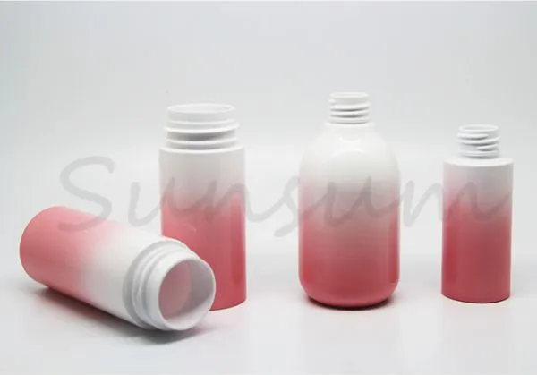 Gradually Changing Color PET Plastic Set Lotion Jar and Bottle photo-3