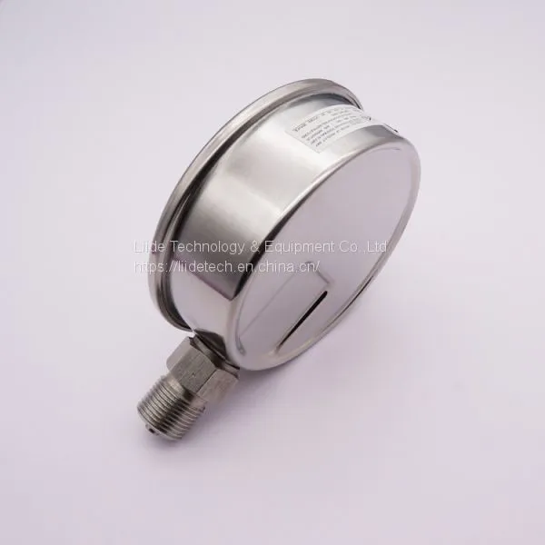 60mm All Stainless Steel Oil Filled Anti-shock Pointer Pressure Gauge With Dual Scale photo-3