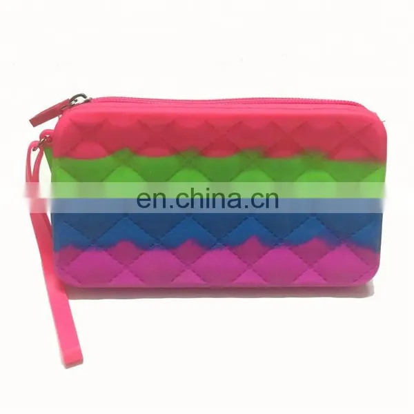 US Hot Women Clutch Purse Bags Custom OEM 3 Color Straps Mixtur Silicone Fashion Cheap Wallets photo-3