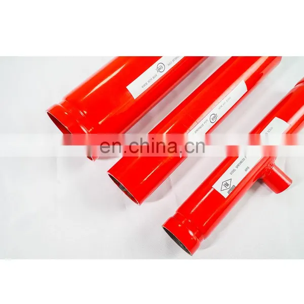 SCH40 4'' New Red Painted Grooved Fire Fighting Seamless Steel Pipe photo-2
