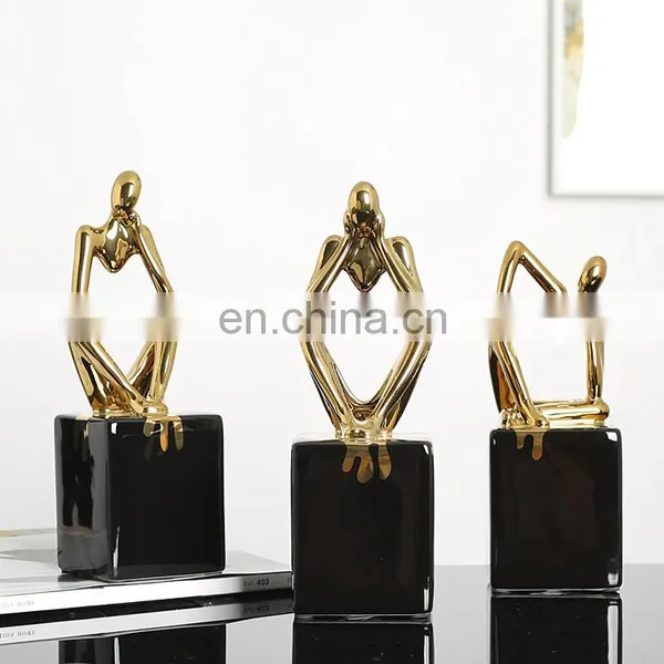 Nordic Hotel Home Decoration Art Sculpture Table Statue Abstract Figure Body Sculpture Porcelain Crafts photo-4