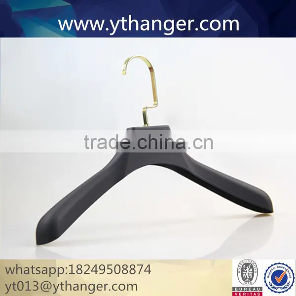 CY-586 Custom Brand Logo With Gold Hook for Superior Rubber Hanger Plastic Hanger photo-2