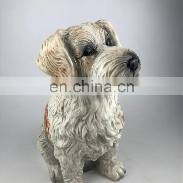 Dog Cartoon Shaped Ceramic Treat Pet Containers Canister Set Candy Cookie Jar With Lid Home Decorations photo-3