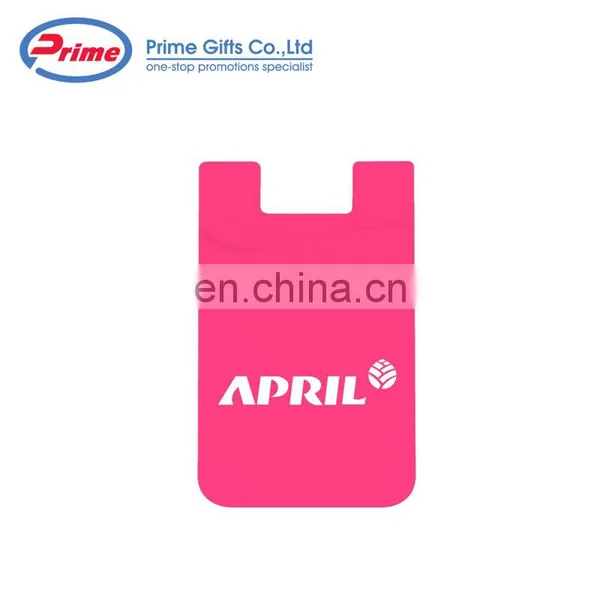 Logo Printing Silicone Phone Case Wallet Card Holder With Double Pockets photo-5