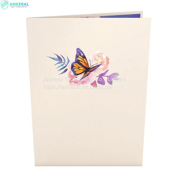 Cheap Price Monarch Butterfly 3D Pop-up Card Factory Best Selling Top 50 Birthday Blessing Card photo-2