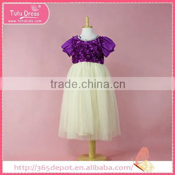 Pure Color Beautiful Girl Without Dress Flower Girl Dress