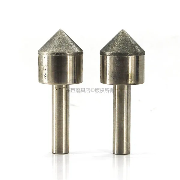 Diamond Mounted Point Cylinder Head Rough Grit 30 for Agate Granite Stone Coarse Grinding Shank 6mm Head 5~25mm photo-4