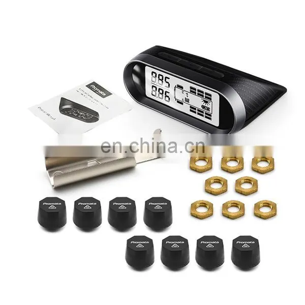 New Truck Tpms Wireless Display Solar Power 14 Tires External and Internal Sensor for Bus Caravan Truck photo-2