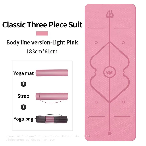 Custom Logo Fitness Anti-slip Boldfit Tpe Yoga Mat Thermoplastic Elastomer Yoga Mat photo-2