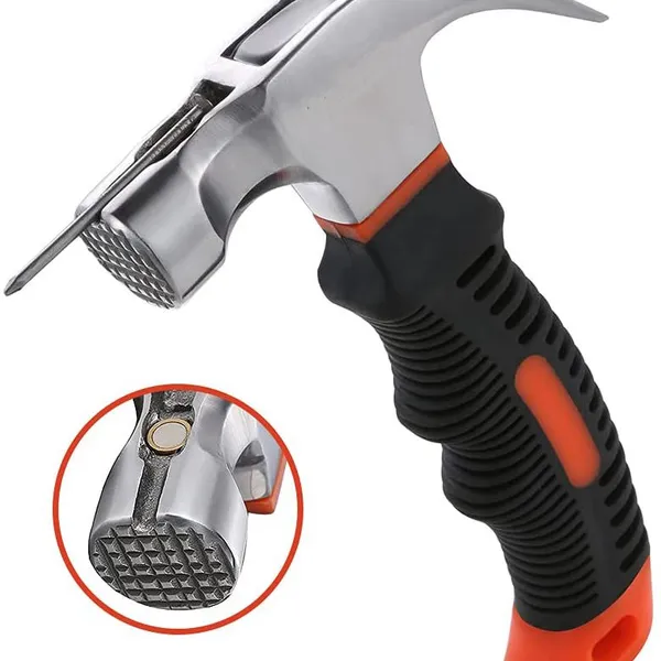16OZ Nail Hammer Claw Hammer Rip Hammer, Fiberglass Handle photo-3