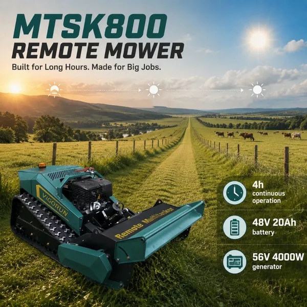 MTSK800 Мультифункциональная дистанционно управляемая молотковая рубильная машина для обрезки травы в садах