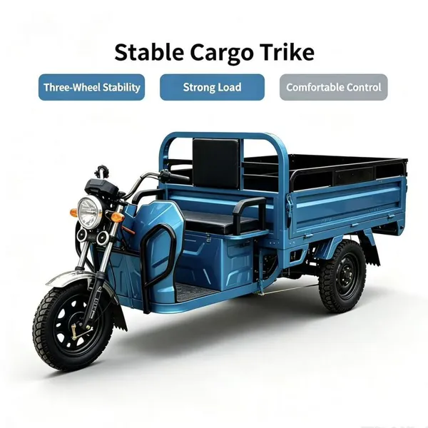 Dual Use Cargo & Passenger Electric Three Wheeler Low Cost