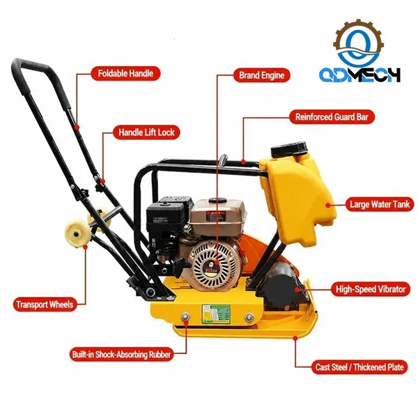 Mo-Qdmech Vibratory Plate Compactor Diesel Engine Compactor Machine Mo802 Heavy Duty for Road Construction Trench photo-4