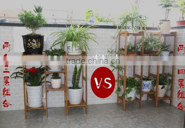 2015 Solid Wood Flower Shelf,retail Store Wood Display Shelf photo-4