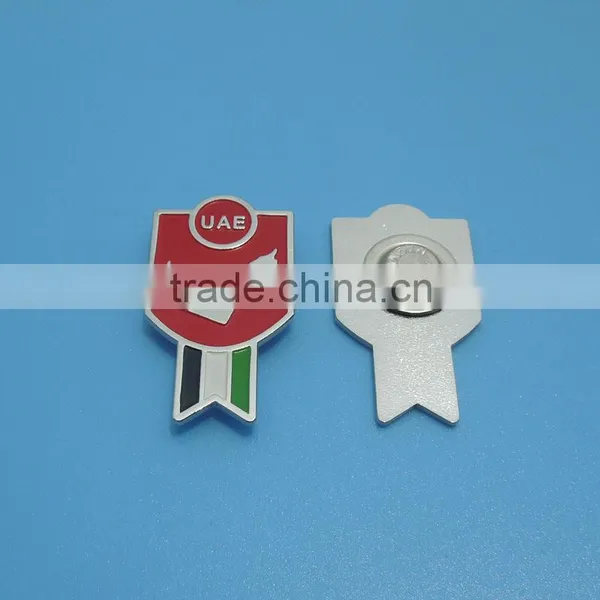 United Arab Emirates Silver Lapel Pin UAE Map Badge Flag Badge photo-2