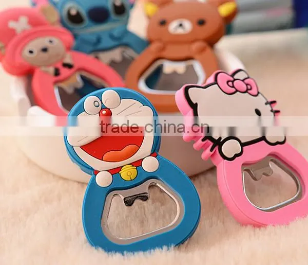 Wholesale Cheap Blank Beer Soft Magnet Rubber Custom Pvc Bottle Opener for Wedding Favors photo-2