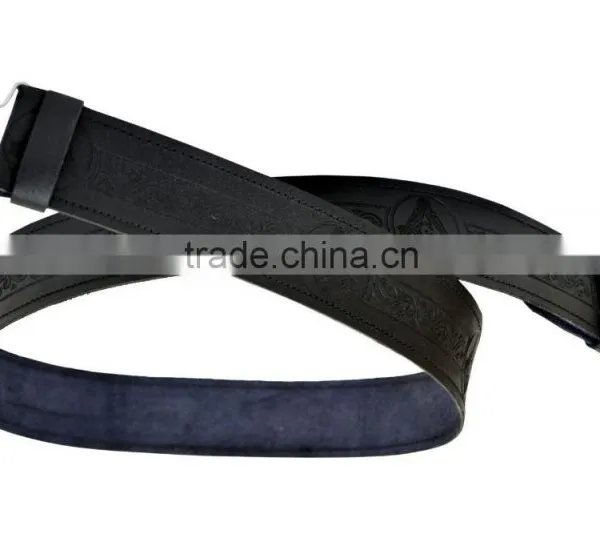 Masonic Embossed Kilt Belt Made Of Fine Quality Chrome Leather