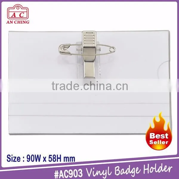 Id Pvc Card Badge Holder With Clipper Customized Size Available photo-2