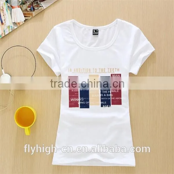 Factory Cheap Plain White T-shirts Girls t Shirts photo-4