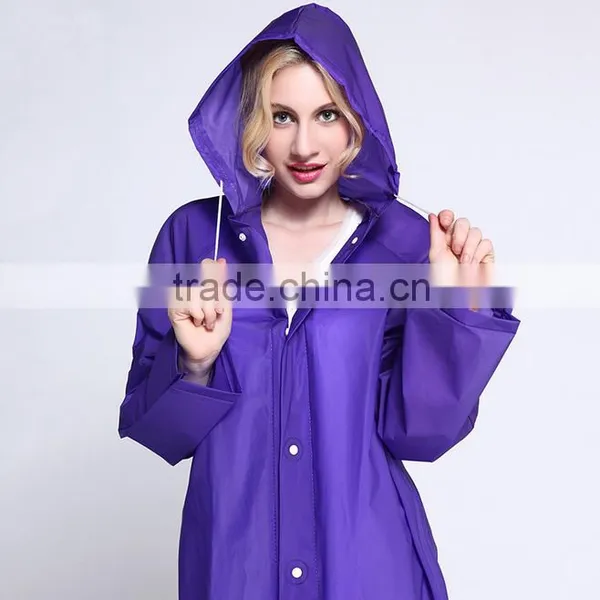 PVC Waterproof Women Long Rain Coat Wholesale With Your Logo photo-2