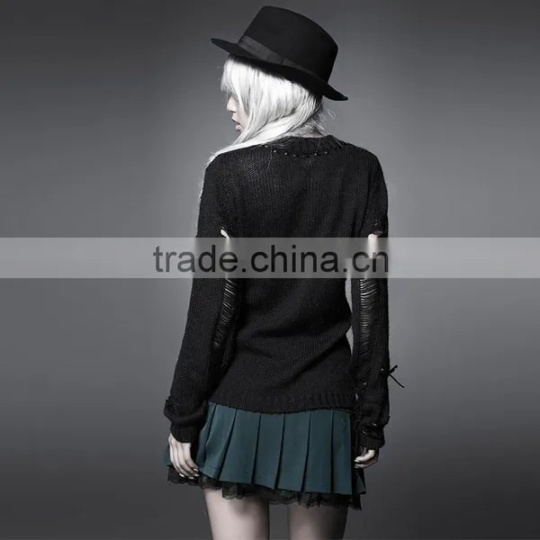 PM-003 Top Sale Fashion Girls Western School Uniform Style Broken Sweater photo-3