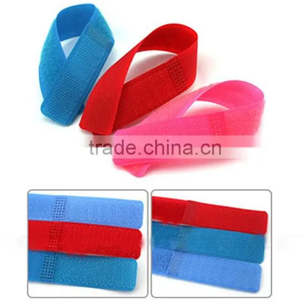 Reusable Straps Wrap Wire Hook and Loop Organizer Cable Holder Tie Rope Fastener photo-2