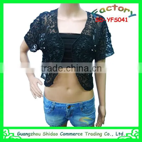 Latest Design Fashion Sleeveless Mesh Neck Lace Elegant White Embroidery Blouse photo-4