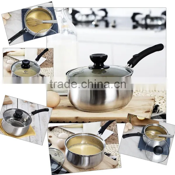 LFGB Multi Milk Boiling Pot, Bakelite Handle Nonstick 16CM Stainles Steel Milk Pot photo-6
