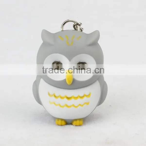 Plastic LED Owl Keychains With Sound photo-4