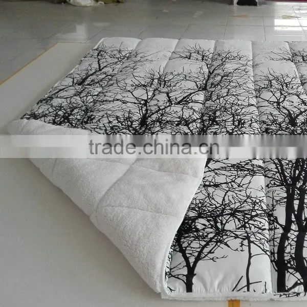 Best Products Printed Microfiber Quilt, Lamb Fleece Quilt From China Online Shopping photo-2