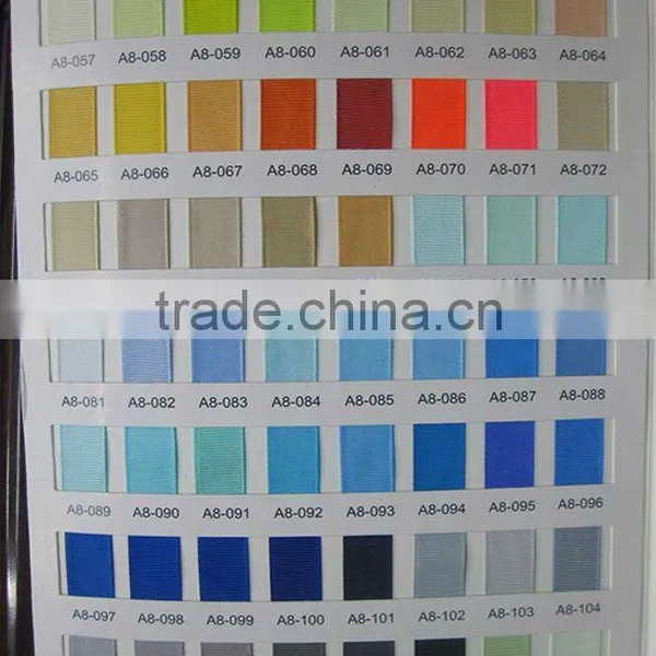Solid Color Grosgrain Ribbon Color Card