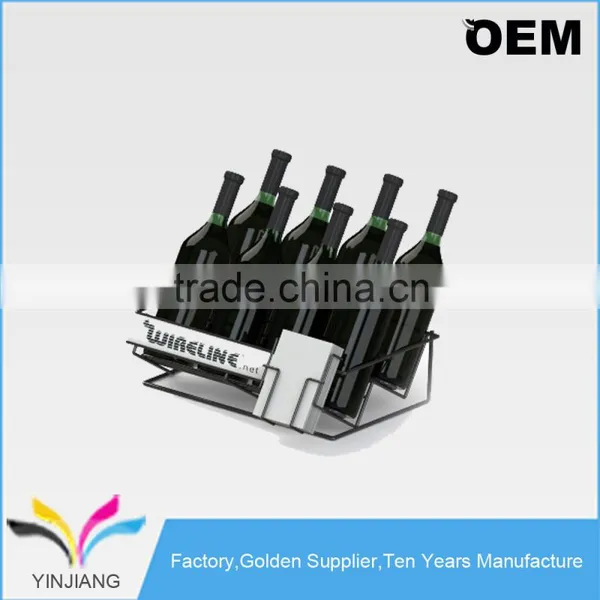 Quality Guarantee 8 Bottles Metal Counter Top Wine Display photo-2