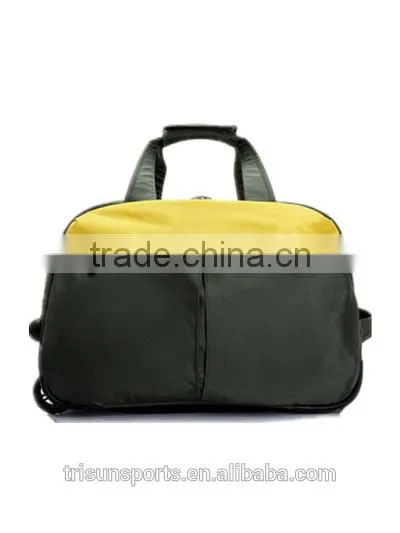 Standard Size Wheeled Carry on Cotton Men Rolling Duffel Bag