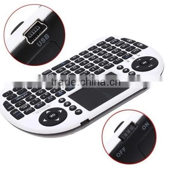 Wireless Keyboard i8 Mini Qwerty Keyboard With Multimedia Control Keys and PC Gaming Control Keys photo-2