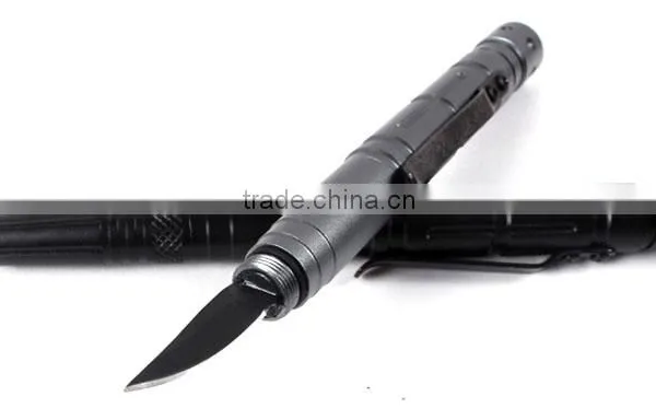 3*LR754 Battery Aviation Aluminum Writing Ballpoint Smooth Surface Tactical Pen Self Defense With Emergency Hammer photo-4