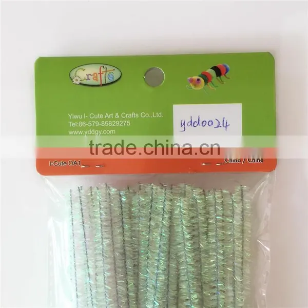 China Factory Supply DIY Crafts 0.6*30cm Glitter Pipe Cleaners Toys for Kids or Wedding Perty photo-4