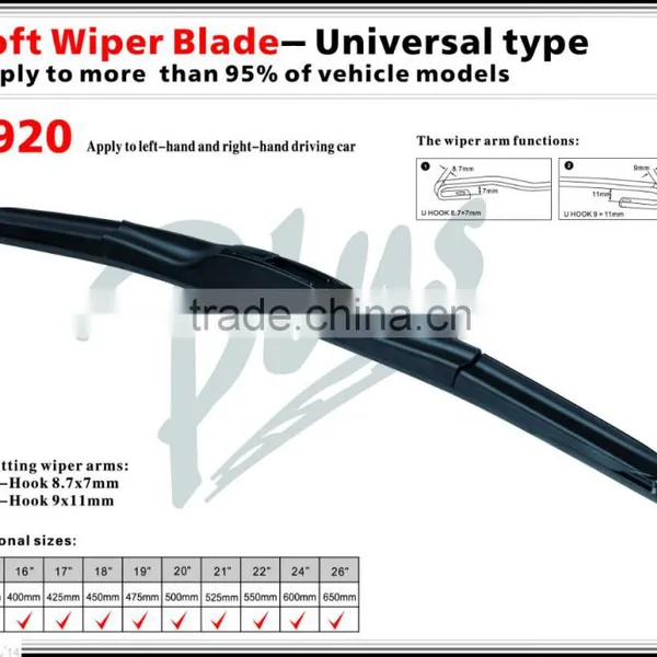 S920 Japanese Car Accessories J-HOOK Arm Patent Windshield Wiper Blades photo-2