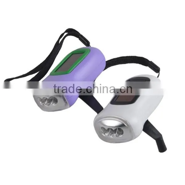 Plastic Body Emergency Usage LED Dynamo Torch Flashlight photo-5